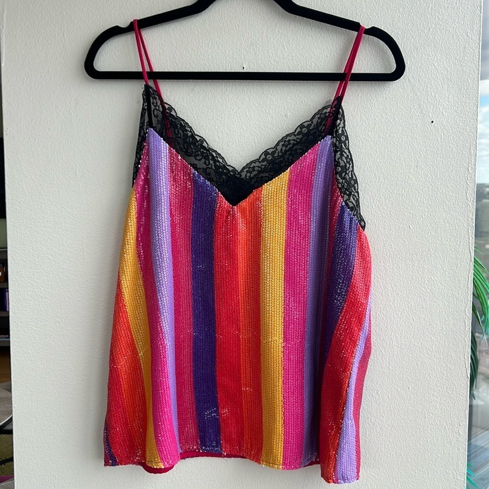 Olivia Rubin sequin lace cami